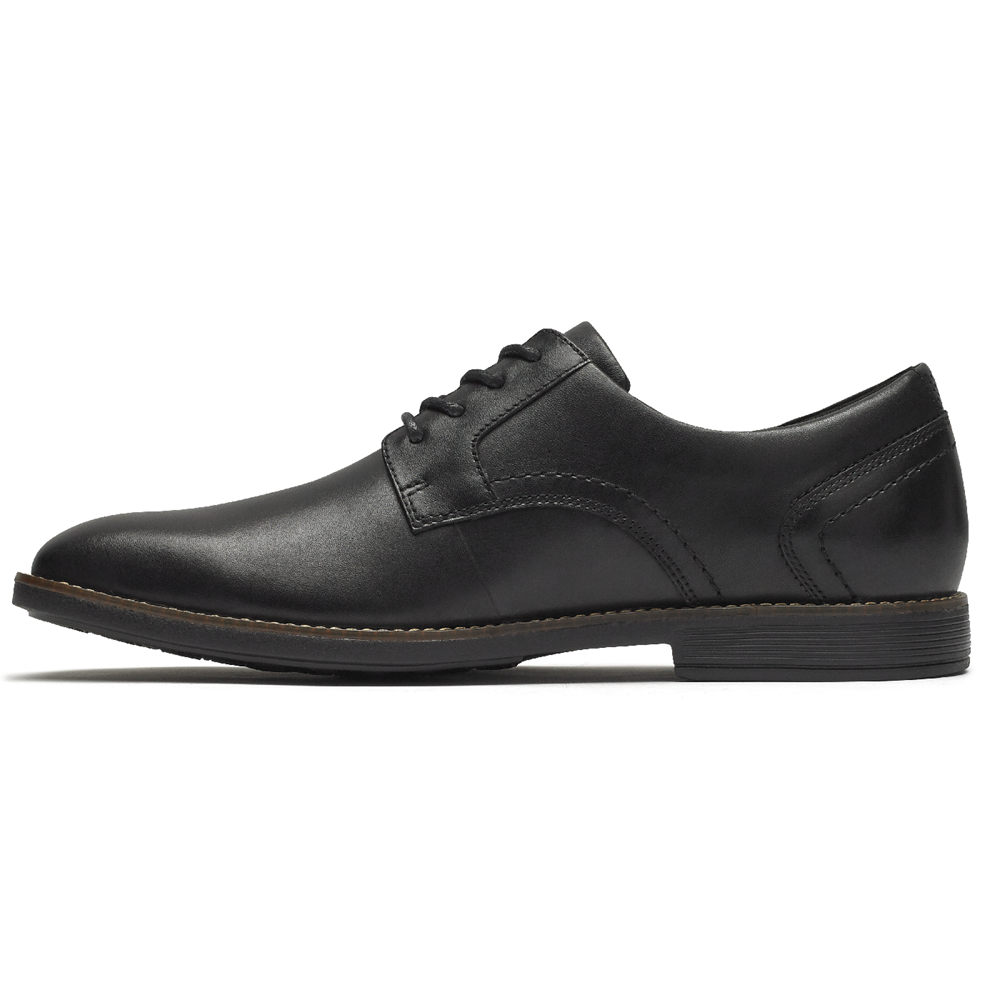 Rockport Singapore Mens Lace Up - Slayter Plain Toe Shoe Black - TL2891403